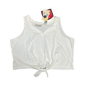 COPY - NWT 80’s 90’s Vintage White Crop Tie Front Sleeveless Top size XL
